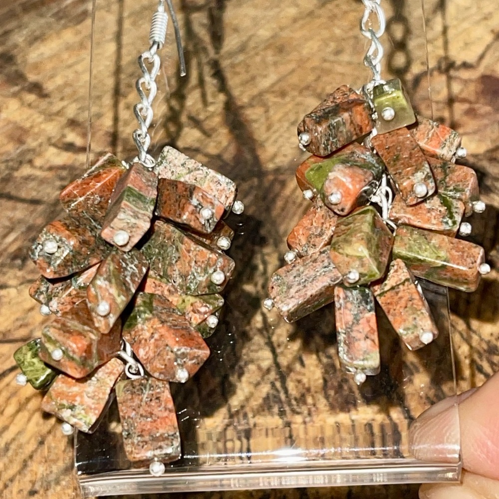 Epidotized Unakite Pendant 2 1/2”